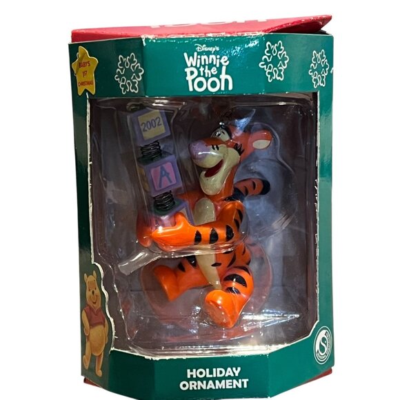 Disney Winnie The Pooh Tigger 2002 Babys 1st Christmas Holiday Ornament New - Picture 1 of 6
